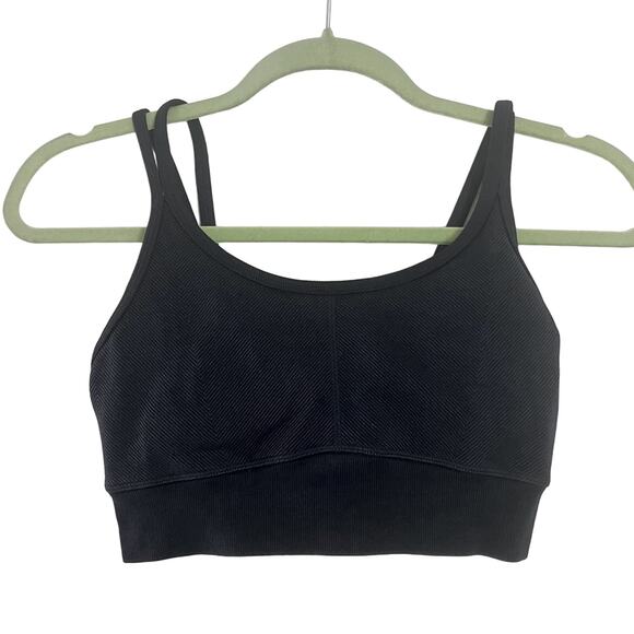 JoyLab black ribbed sports bra, like-new, women's small - Picture 1 of 4